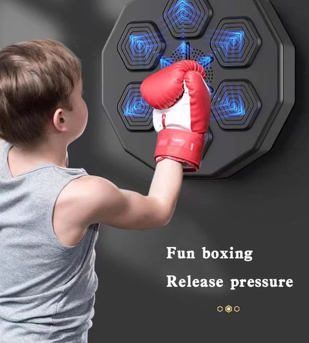 Smart Electronic Music Boxing Machine, Wall Mounted Boxing Machine Training Punching, Smart Boxing Target Workout Machine for Home,Indoor and Gym