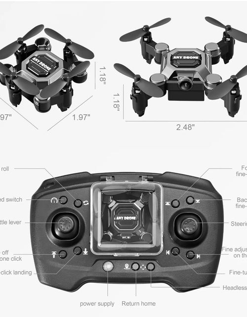 Load image into Gallery viewer, 4K Mini Foldable Drone for Kids, Drone with Camera, RC Drone with Altitude Hold 3D Flips and Headless Mode Easy to Fly
