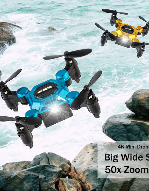 Load image into Gallery viewer, 4K Mini Foldable Drone for Kids, Drone with Camera, RC Drone with Altitude Hold 3D Flips and Headless Mode Easy to Fly
