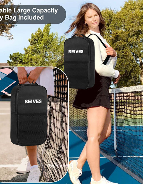 Load image into Gallery viewer, Pickleball Paddles Set of 4 with 4 Balls &amp; Carry Bag - Lightweight 7.9Oz Fiberglass Racket, Non-Slip Comfort Grip, for Men &amp; Women
