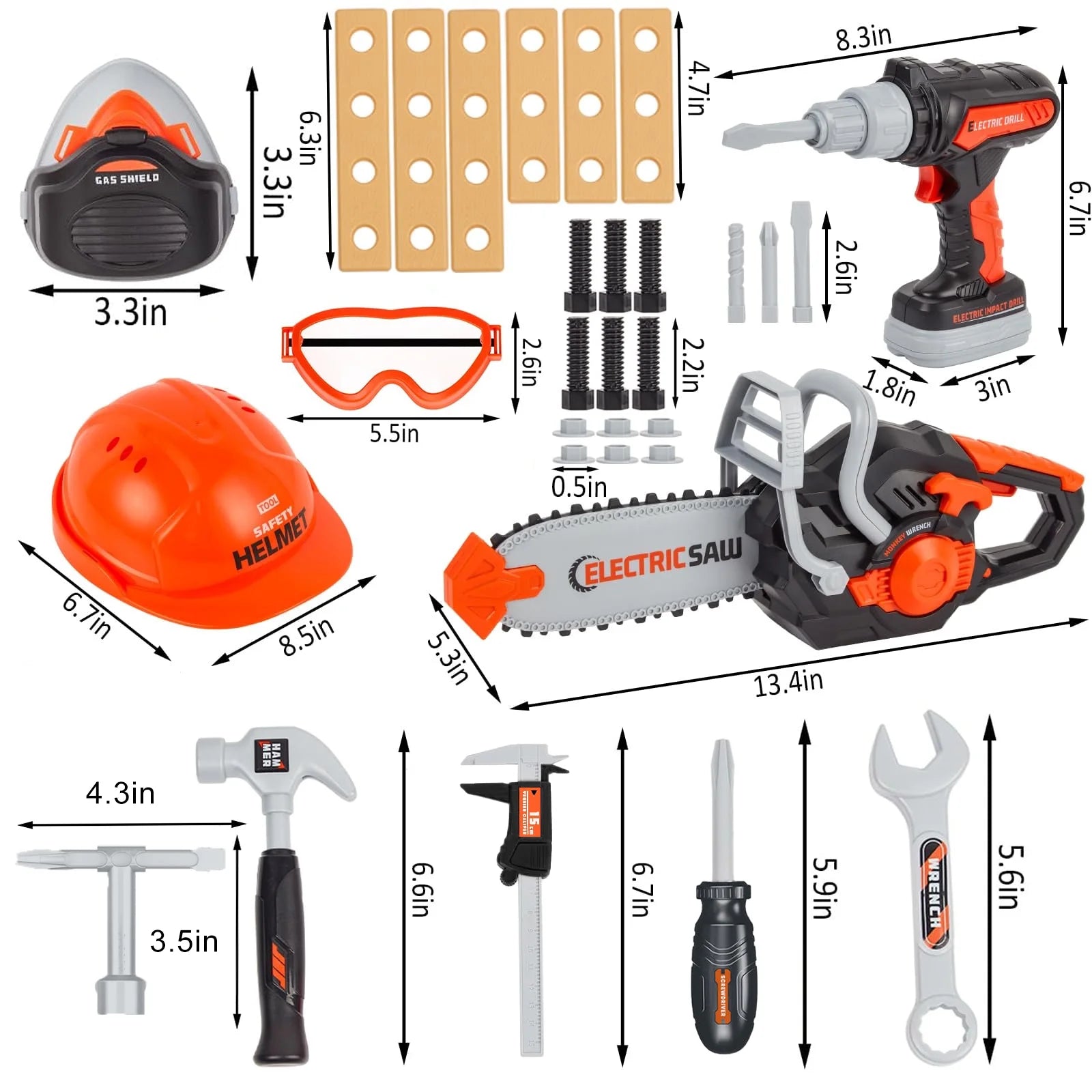 Kids Tool Set Kids Toys 32PCS Pretend Play Toddler Tool Toys with Electronic Toy Drill Set Construction Kits Toys for Christmas Birthday Kids Ages 3-8