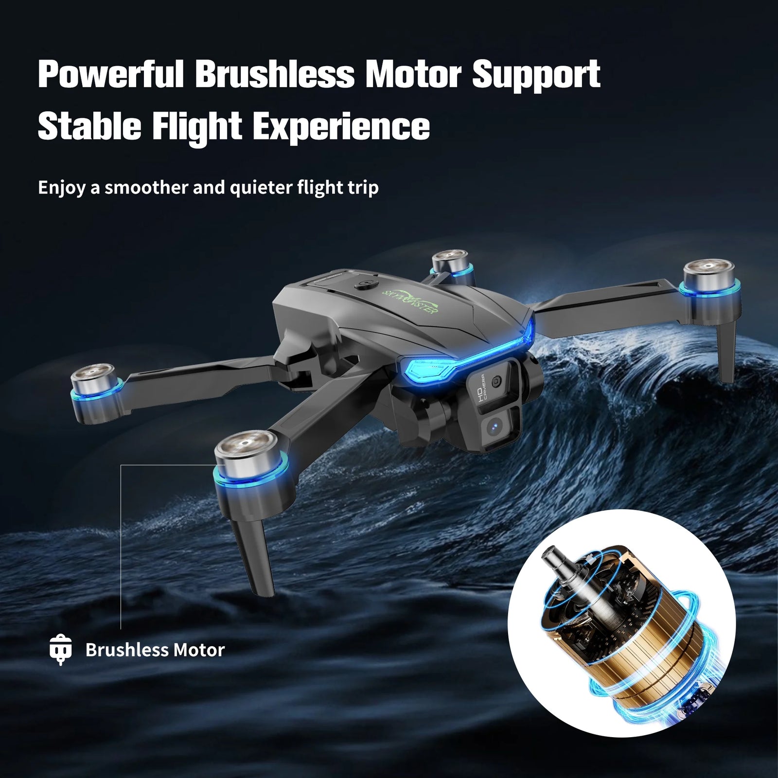3PC Battery RC Drone 4K Professional Dual Camera 6CH Foldable Drone Obstacle Avoidance RC Quadcopter Helicopter Toys for Kids Boys