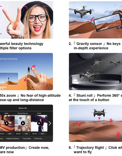 Load image into Gallery viewer, 4K Mini Foldable Drone for Kids, Drone with Camera, RC Drone with Altitude Hold 3D Flips and Headless Mode Easy to Fly
