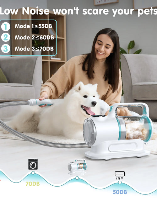 Load image into Gallery viewer, Professional 6-In-1 Dog Grooming Vacuum Kit - 11000PA High Suction &amp; 1.5L Large Capacity | 99% Hair Removal with Complete Grooming Tools | High Suction Pet Vacuum for Professional Grooming
