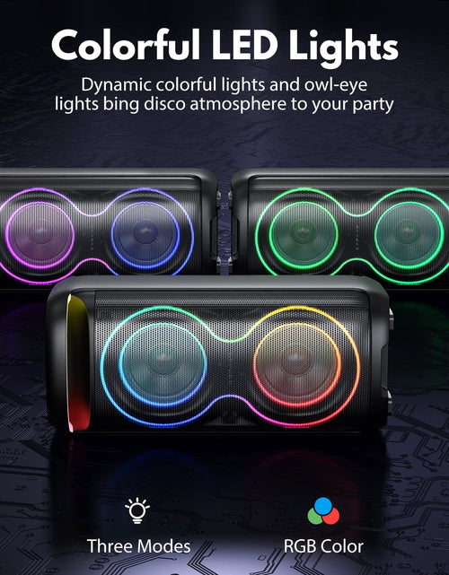Load image into Gallery viewer, Large Party Speaker, Bluetooth Speaker with Dazzling Rgb Light, Two 6.5'' Subwoofer, T20
