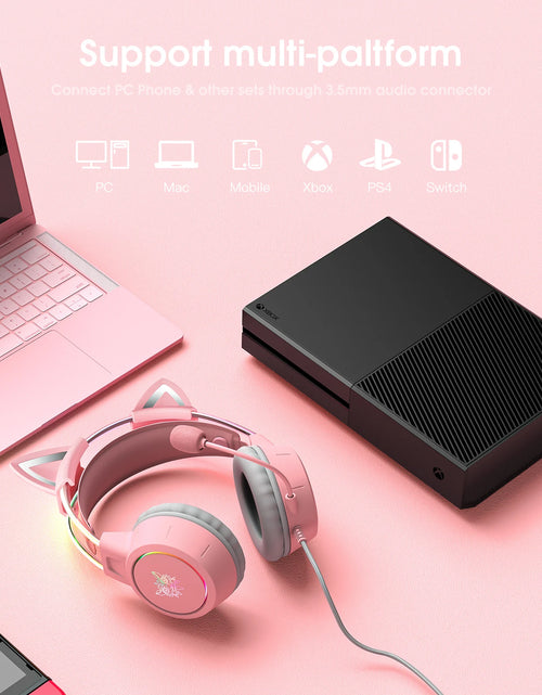 Load image into Gallery viewer, X15 Pro Wired Headphones with RGB Head Beam Flexible Mic Button Control Gaming Headset Gamer for Compute PC
