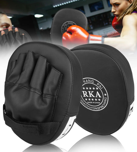 2Pcs Boxing Mitts,  MMA Punching Boxing Training Hand Pads PU Leather Punching Kicking Palm Pads Training Boxing Target Pad, Ideal for Karate, Muay Thai Kick, Sparring