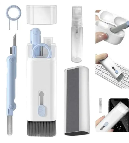 7-In-1 Multi-Device Cleaning Kit – Versatile Dust Brush for Keyboards, Screens & Earphones for Computers, Tablets & Bluetooth Devices