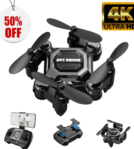 4K Mini Foldable Drone for Kids, Drone with Camera, RC Drone with Altitude Hold 3D Flips and Headless Mode Easy to Fly