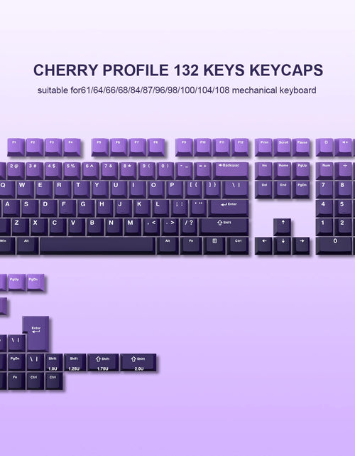 Load image into Gallery viewer, 168 Keys Double Shot PBT Keycap Custom Keycap Cherry Profile Keyboard Keycaps for Cherry Gateron MX Switches Gaming Keyboard

