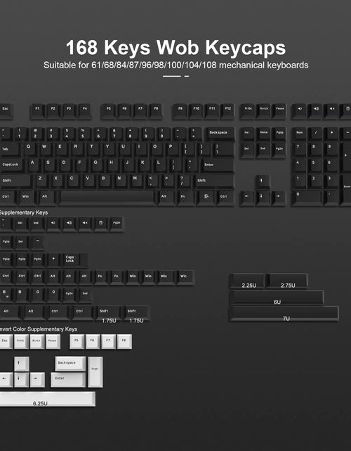 Load image into Gallery viewer, 168 Keys Double Shot PBT Keycap Custom Keycap Cherry Profile Keyboard Keycaps for Cherry Gateron MX Switches Gaming Keyboard
