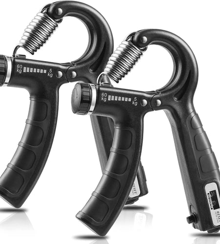2 Pack Grip Strength Trainer with Counter, Hand Grip Strengthener, Adjustable Resistance 11-132Lbs (5-60Kg), Non-Slip Gripper, Perfect for Athletes and Hand Rehabilitation Exercising