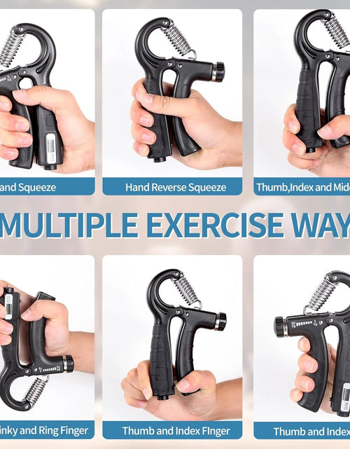Load image into Gallery viewer, 2 Pack Grip Strength Trainer with Counter, Hand Grip Strengthener, Adjustable Resistance 11-132Lbs (5-60Kg), Non-Slip Gripper, Perfect for Athletes and Hand Rehabilitation Exercising
